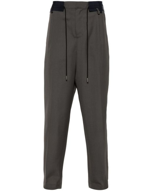 Sacai cotton tapered trousers