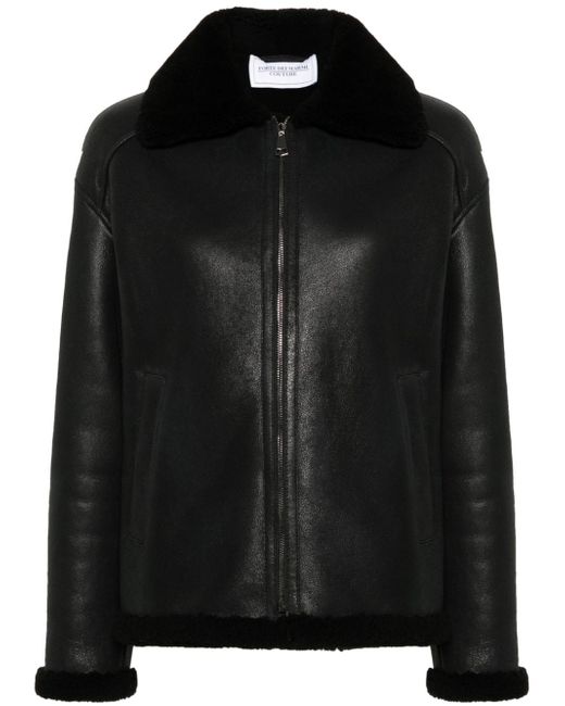 Forte Dei Marmi Couture shearling-trim leather jacket