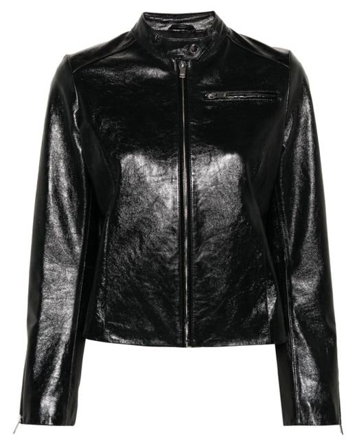 Claudie Pierlot faux-leather biker jacket