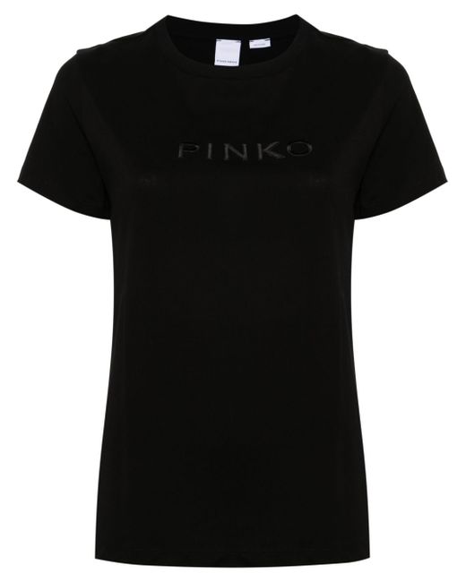 Pinko logo-patch cotton T-shirt