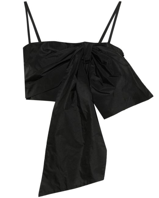 Msgm oversized-bow crepe top