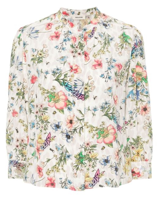 Zadig & Voltaire -print silk blouse