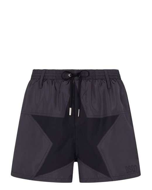 Dsquared2 star-panelled swim shorts