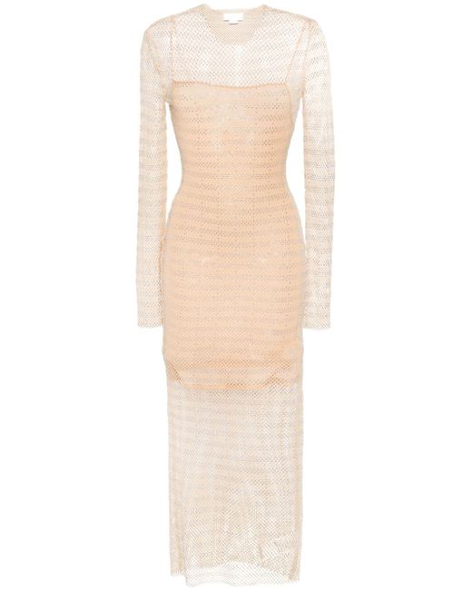 Genny rhinestone-embellished mesh gown
