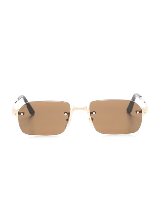 Cartier rectangle-frame rimless sunglasses