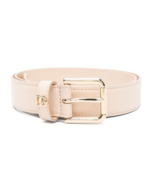 Dolce & Gabbana logo-lettering leather belt