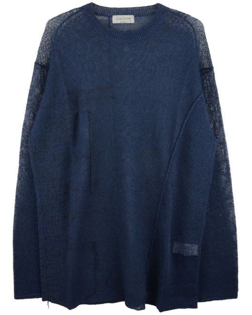 Yohji Yamamoto stitch-detail fine-knit jumper