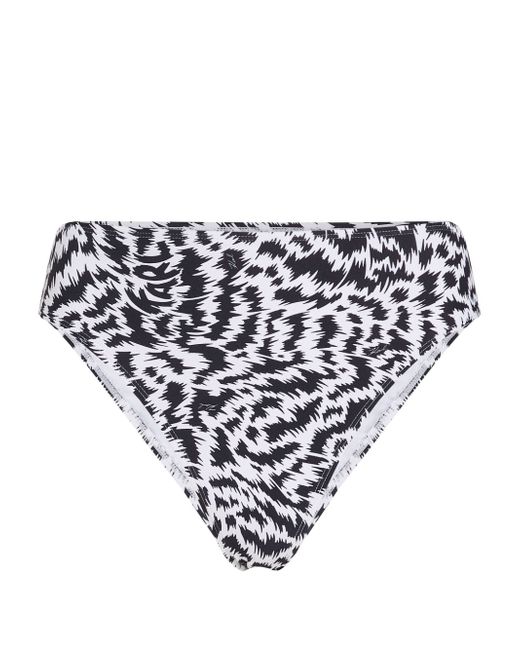 Karl Lagerfeld animal-print high-rise bikini bottoms