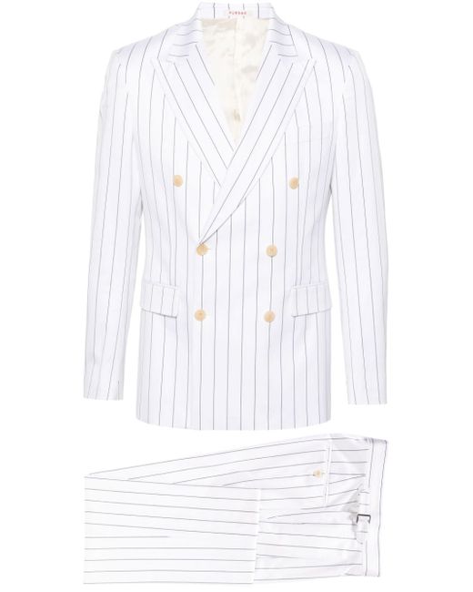Fursac striped doubled-breasted suit