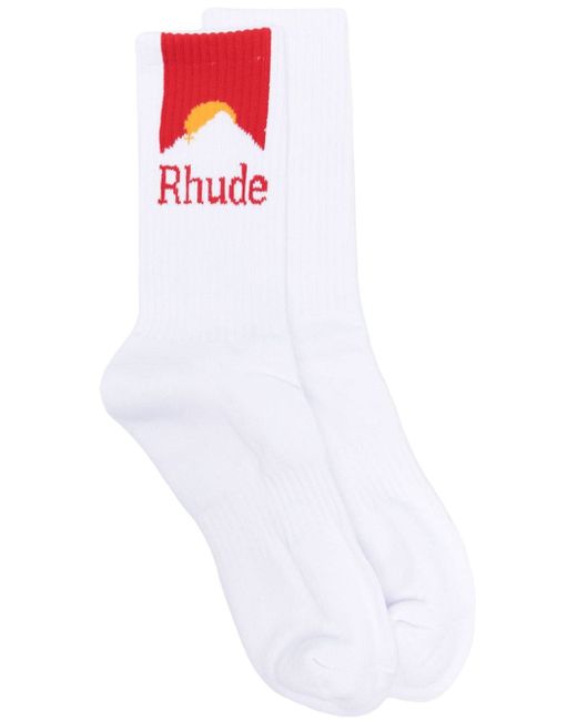 Rhude Mountain logo intarsia-knit socks
