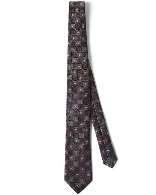 Brunello Cucinelli geometric-pattern print tie