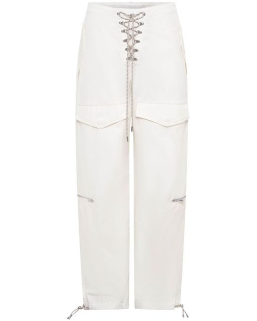 Dion Lee lace-up twill cargo trousers