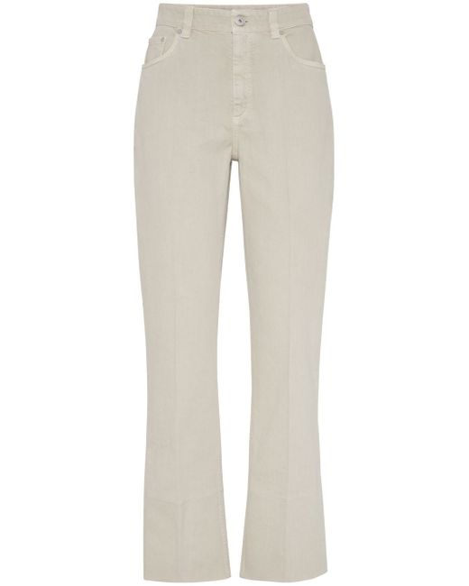 Brunello Cucinelli stretch-cotton kick-flare trousers