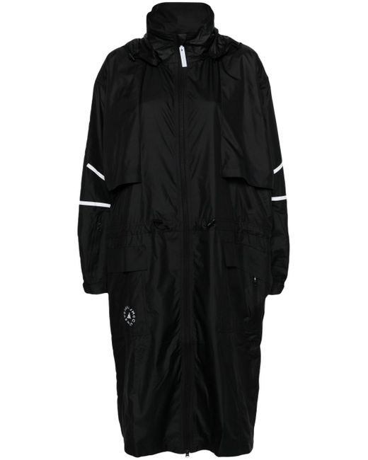 Adidas by Stella McCartney logo-print hooded parka coat