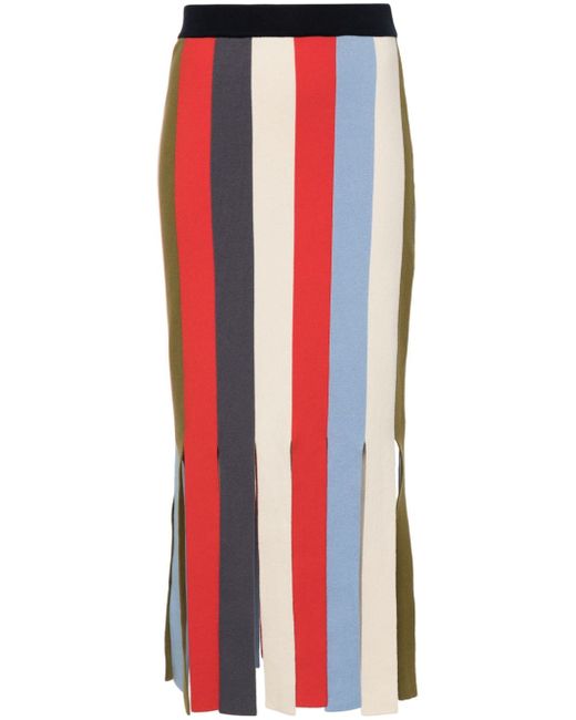 Sunnei striped midi skirt