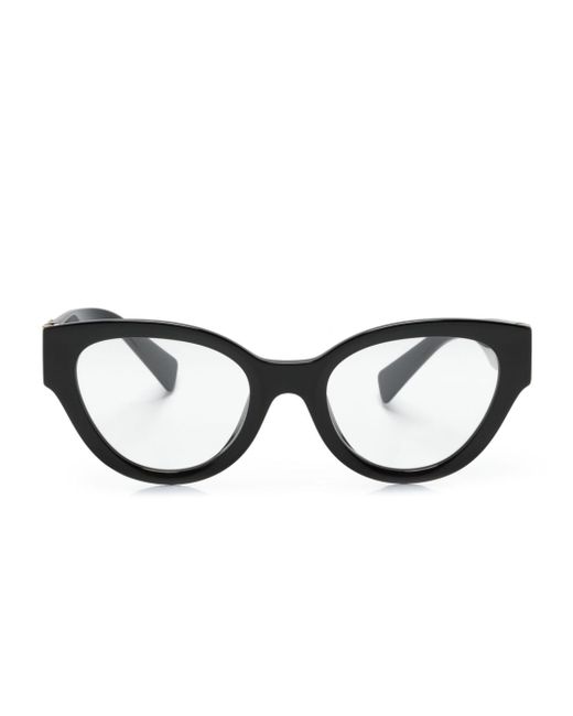 Miu Miu logo-plaque round-frame glasses