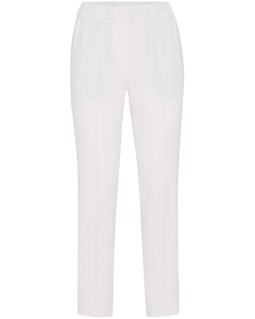 Brunello Cucinelli silk-blend cropped trousers