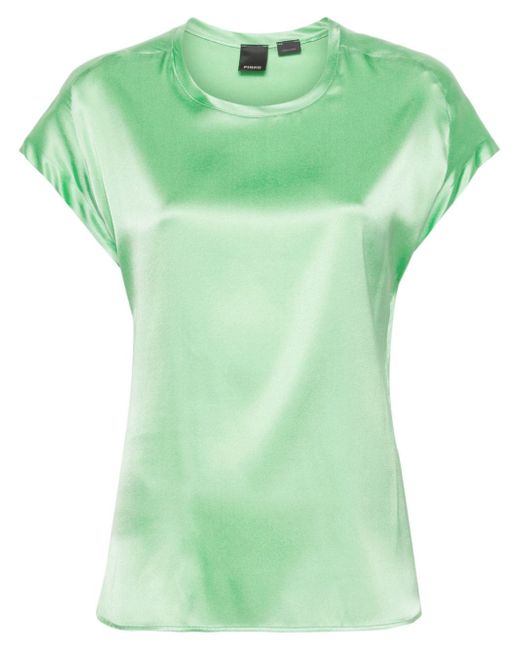 Pinko short-sleeve stretch-silk blouse