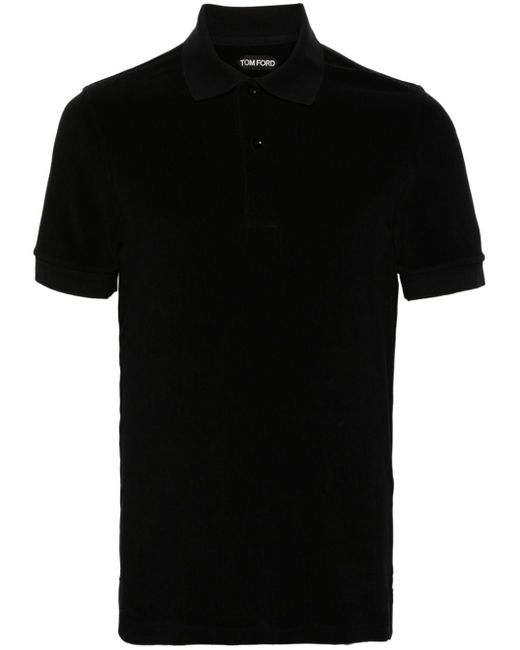 Tom Ford towelling cotton-blend polo shirt