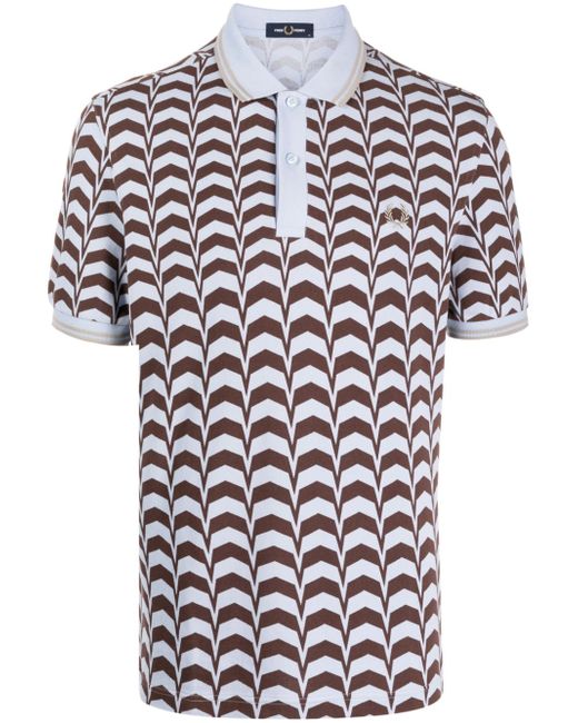 Fred Perry graphic-print polo shirt
