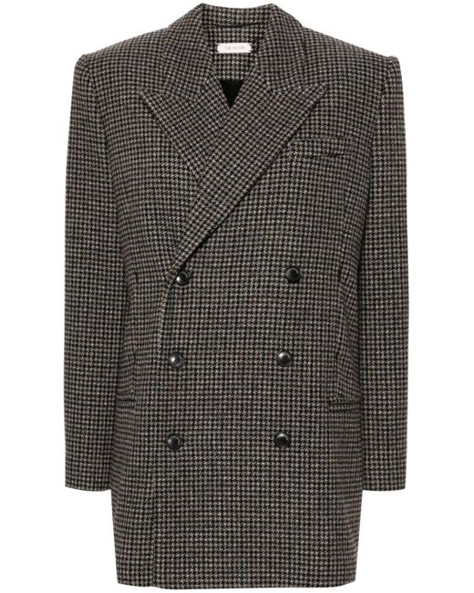 The Mannei double-breasted houndstooth blazer