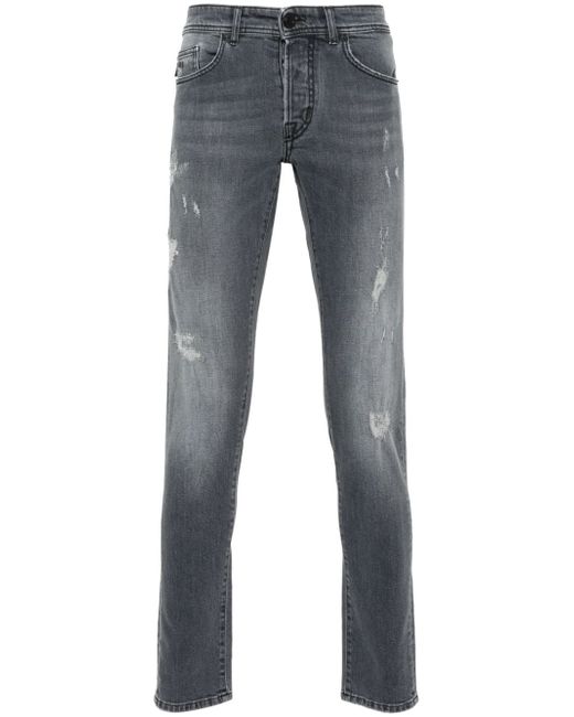 Sartoria Tramarossa 1980 distressed low-rise slim-cut jeans