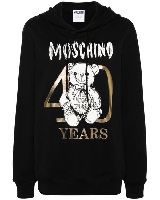 Moschino Teddy Bear-print cotton hoodie