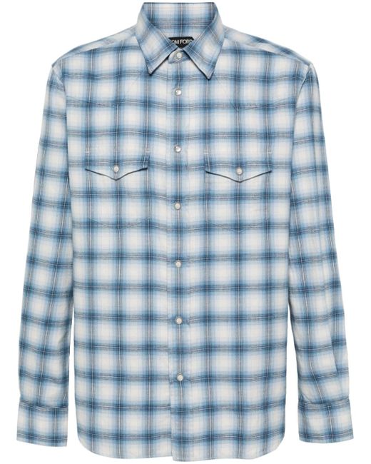 Tom Ford checked flannel shirt