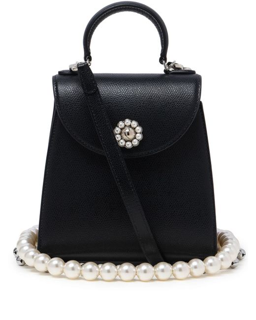 Simone Rocha pearl-embellished leather tote bag