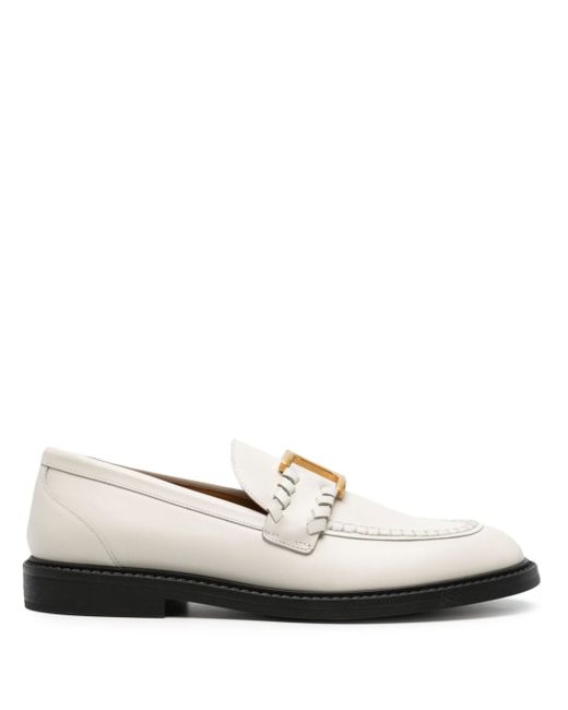 Chloé Marcie embellished leather loafers