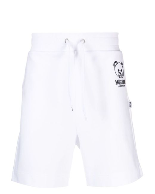Moschino Teddy Bear-appliqué stretch-cotton shorts