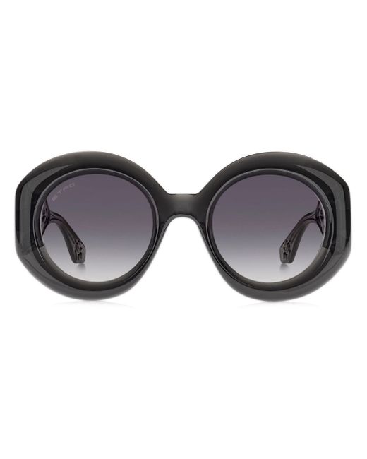 Etro Paisley round-frame sunglasses