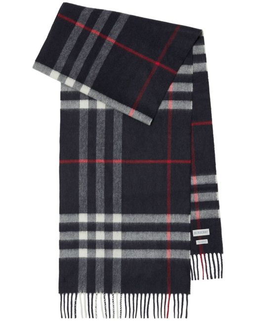 Burberry Check fringed scarf