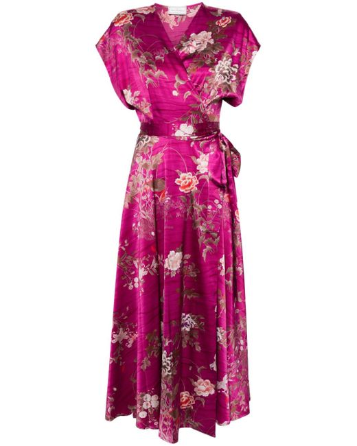 Pierre-Louis Mascia floral-print satin dress