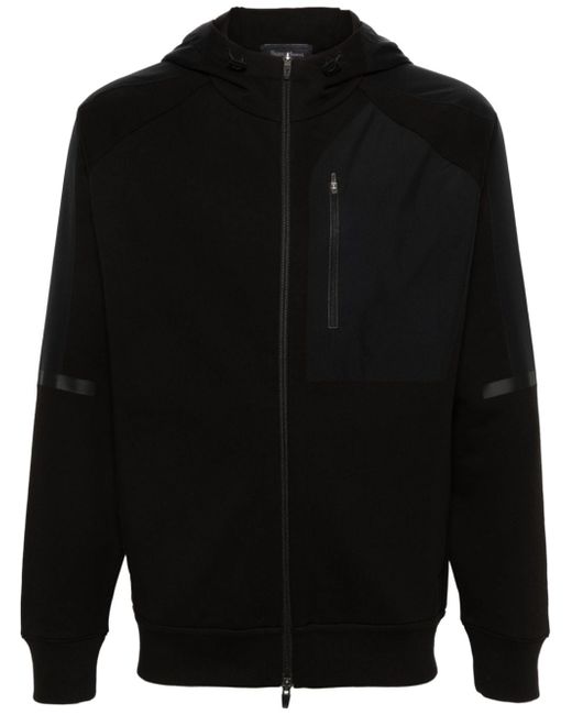 Herno panelled-design zip-up hoodie