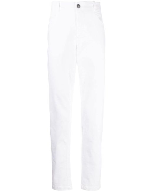 Transit logo-patch cotton tapered trousers
