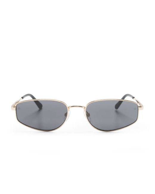 Chiara Ferragni logo-engraved oval-frame sunglasses