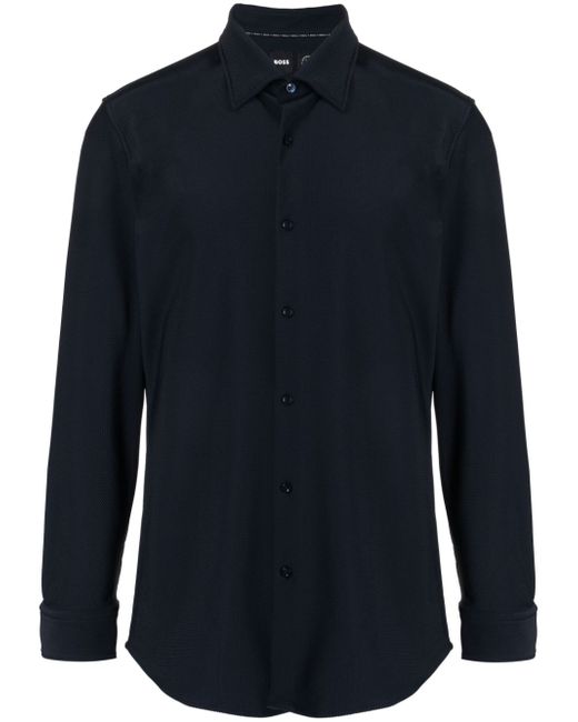 Boss spread-collar button-down shirt