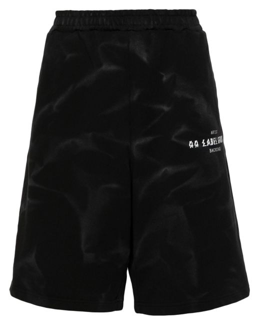 44 Label Group logo-print faded-effect shorts