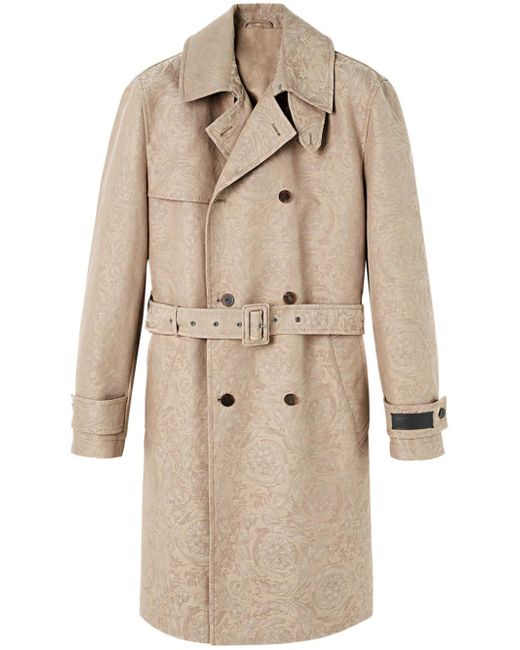 Versace -jacquard cotton trench coat