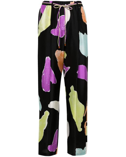 Alysi abstract-print palazzo trousers