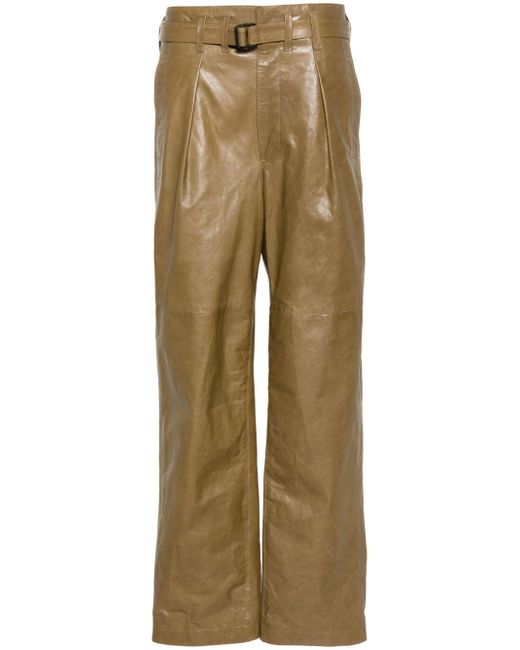 Lemaire wide-leg leather trousers