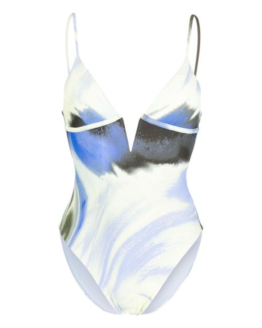 Simkhai Maelle abstract-print swimsuit