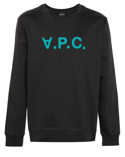 A.P.C. logo-flocked sweatshirt