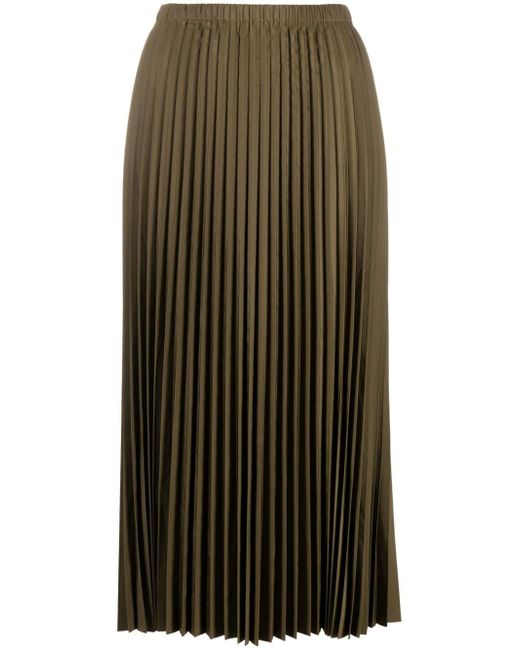 Tibi high-waisted pleated midi skirt