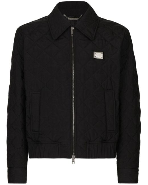 Dolce & Gabbana diamond-quilted bomber jacket