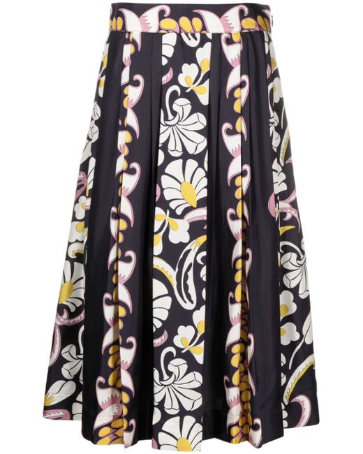 Tory Burch floral-print pleated skirt