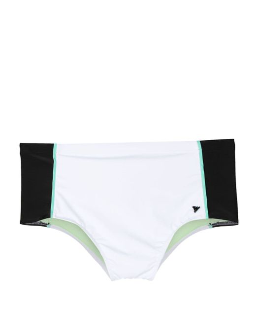 Amir Slama x Mahaslama logo-appliqué panelled swim shorts