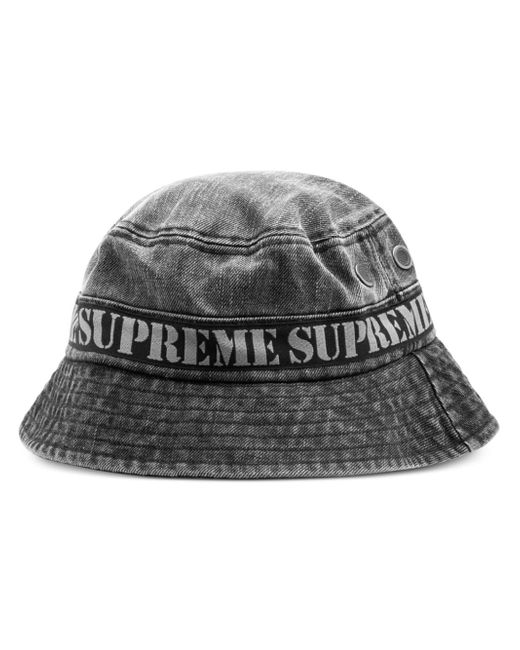 Supreme stencil logo webbing bucket hat