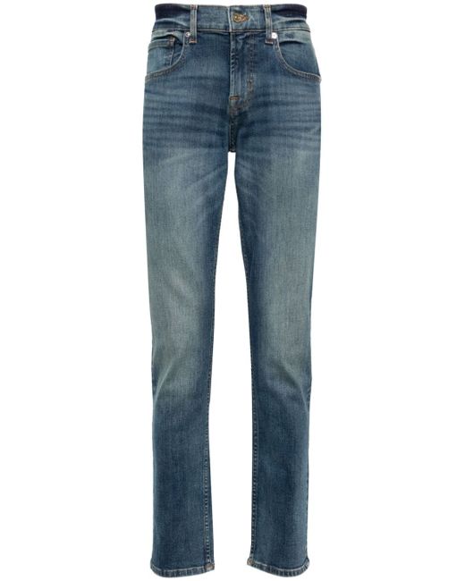 7 For All Mankind Slimmy mid-rise tapered jeans